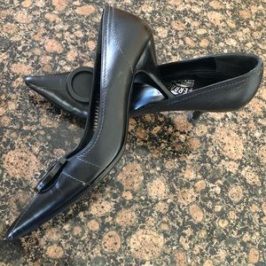 Salvatore Ferragamo Pointed Toe Black Heels